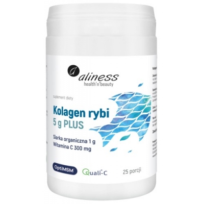 Kolagen rybi 5 g PLUS siarka OptiMSM, wit C x 25 porcji, proszek